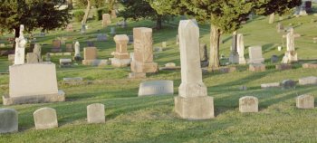 Howland gravestones, at Savanna Cemetery